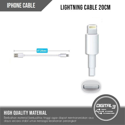 Apple USB to Lightning 20cm Powerbank Cable for iPhone iPad