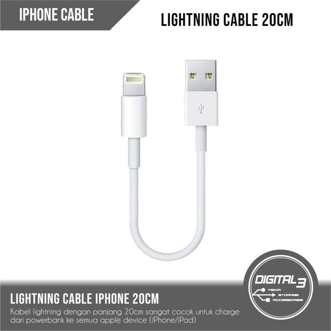 Apple USB to Lightning 20cm Powerbank Cable for iPhone iPad