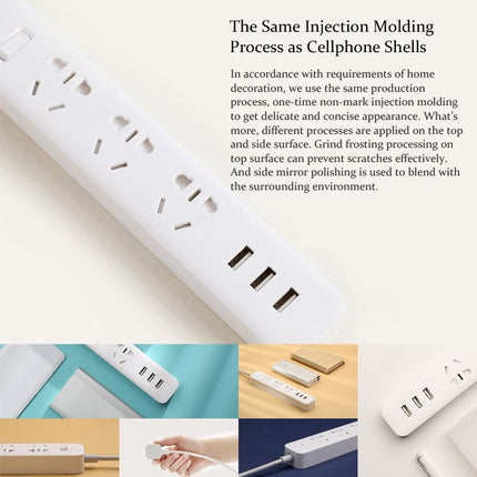 Xiaomi Mi Power Strip 3 Sockets / 3 USB Ports - White