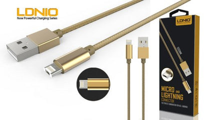 LDNIO LC88 Data Charging 2 in 1 USB Cable